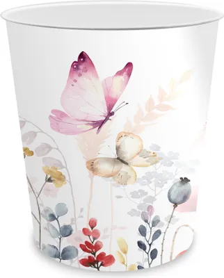 Produktbild von itenga Papierkorb für Kinder - Motiv Schmetterling - ca. 11 Liter