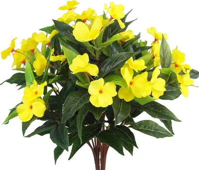 Produktbild von Künstliche Blumen 2 Stück, gelb, für Dekoration