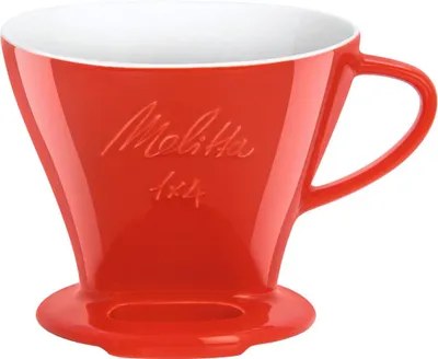 Zdjęcie produktu dla Filtr do kawy Melitta Porcelanowy filtr Akcesoria do kawy 219032 Czerwony Napój kawowy