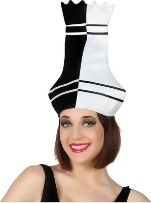 Obrázek produktu pro Atosa King Chess Card Hat White White Jedna velikost