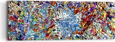 Produktbild von Bild auf Leinwand - Leinwandbild - Abstraktion modern - 90x30cm - Wand Bild - Wanddeko - Wandbilder - Leinwanddruck - Bilder - Kunstdruck - Wanddekoration - Leinwand bilder - Wandkunst - CA90x30-4045