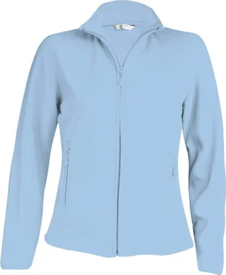 Produktbild von Kariban Damen Fleece Jacke Micro Fleecejacke Windjacke Winterjacke, Größe:L, Farbe:Sky Blue