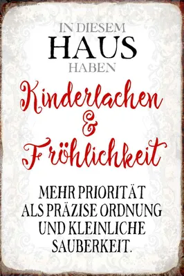 Produktbild von vianmo Holzschild 18x12 cm in diesem Haus Kinderlachen Kids Kinder Teens