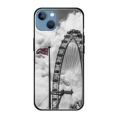 Produktbild von König Design Hülle kompatibel mit Apple iPhone 13 Kunststoff Soft Handyhülle - Handy Case London Riesenrad