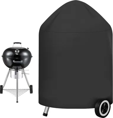 Produktbild von Grillabdeckung schwarz - wasserdicht - Ø 70 cm x 96 cm Höhe