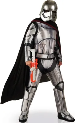 A person wearing a Captain Phasma costume from Star Wars.
