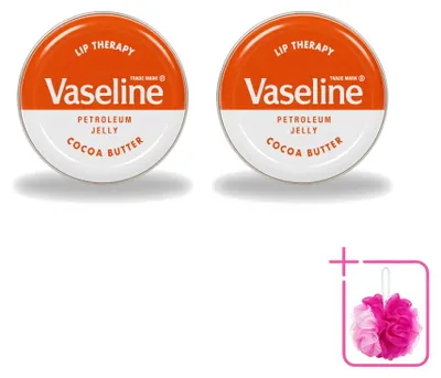 Image de 2 baumes à lèvres Vaseline Lip Therapy, saveur beurre de cacao, 20 g chacun - Lot de 2