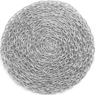 Image de Chaîne en acier inoxydable VEVOR, 5,1 mm x 30,48 m, 500 kg de charge de travail, pour le remorquage, la suspension, le camping, le transport d'animaux domestiques