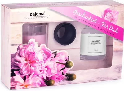 Produktbild von Geschenkset Für Dich Rosenblüten - Reed Diffuser & Duftkerze