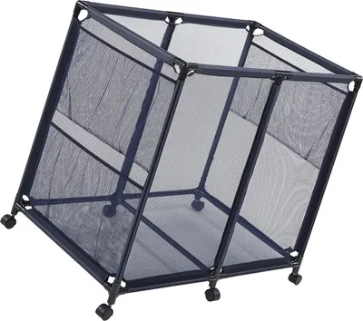 Immagine prodotto di Contenitore per piscina SucceBuy 93,5 x 61 x 90,4 cm, contenitore con 6 rotelle, organizer in rete con robusto telaio in metallo e tasche laterali, cesto portaoggetti per tubi galleggianti e attrezzatura da nuoto