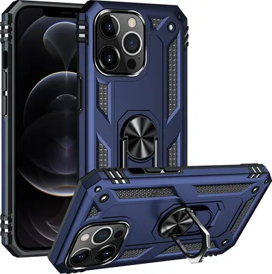 Produktbild von Armor Shield Handyhülle für Apple iPhone 12 Pro Max Hülle Ultra Hybrid Case Handy Schutzhülle, Blau
