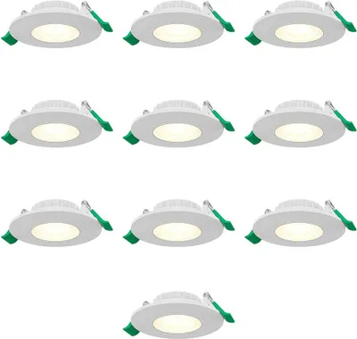 Produktbild von hoftronic LED Einbaustrahler 6W 570lm CCT 2700K/4000K/6000K Weiß 10er Set