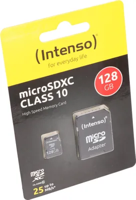 Obrázok produktu pre Karta SD MicroSD 128GB Intenso SDXC Class10