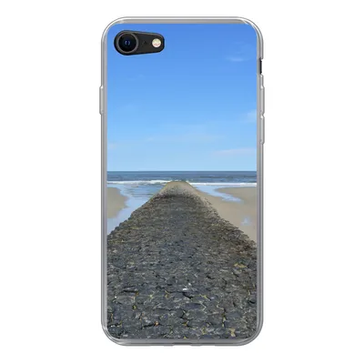 Produktbild von MuchoWow® Handyhülle Schutzhülle Hülle für iPhone SE 2020 Nordsee - Strand - Wasser Silikon Softcase Handy Hülle - Kartenbesitzer