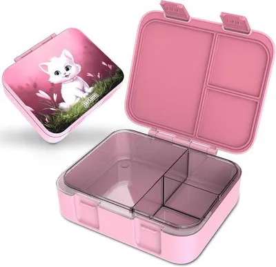 Immagine prodotto di Set di contenitori per il bento rosa chiaro per bambini
