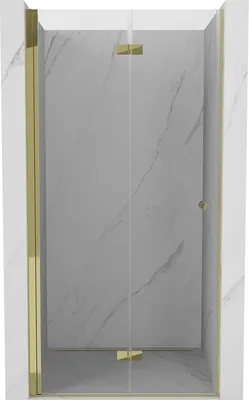 Produktbild von Mexen Mist-F Duschfaltür links 60 cm, transparent, gold - 8A6-060-000-50-00-L