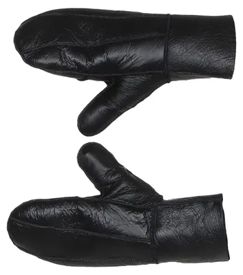 Produktbild von Damen Handschuhe Fäustlinge aus Lammfell Patchwork