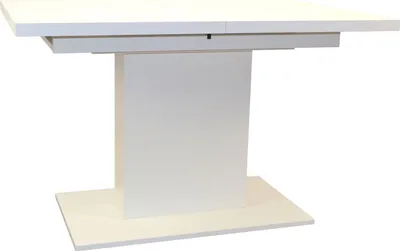 Produktbild von Säulen-Ausziehtisch in Weiß 120-160 cm