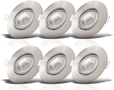Produktbild von 6x LED Einbauleuchte dimmbar Deckenlampe Einbauspots schwenkbar 5W Spot Strahler