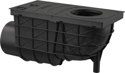 Produktbild von Alcadrain Universal-Regensinkkasten 300×155/110 mm Abgang waagrecht, Schwarz