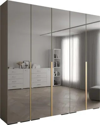 Produktbild von MEBLE KRYSPOL Inova 1 Schrank Spiegel - 236,7x250x47cm - Kaschmir Kaschmir Gold