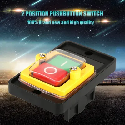 Obrázok produktu pre 1ks KA0-5 380V 10A čierny 2 polohový tlačidlový spínač ovládania napájania