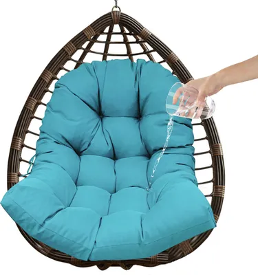 Produktbild von (Hellblau, 90 * 120 cm) Wasserdichte Hängematten-Stuhlkissen, Schaukel-Hängekorb-Stuhl-Sitzkissen, für Indoor-Outdoor-Lounge-Terrasse