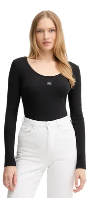 Produktbild von Calvin Klein Jeans 520103 Damen T-Shirt Schwarz : Größe - XL Größe: XL