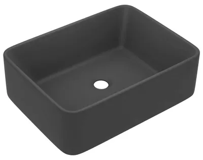 Imagen del producto de vidaXL Lavabo de lujo, color gris oscuro mate, 41x30x12 cm, de cerámica