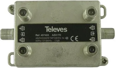 Produktbild von Televes 4-fach Abzweiger AZ417D 5-1218 MHz AD:17dB 457403