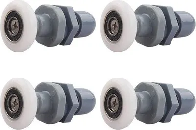 Produktbild von Räder für Duschtür - 4 Stck Schiebetürrollen für Glas Duschkabinen