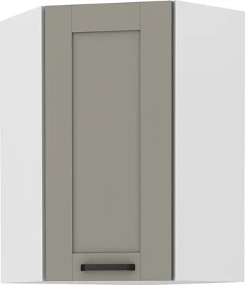 Immagine prodotto di Armadietto alto ad angolo LAILI - 60x60 cm, grigio chiaro / bianco