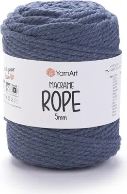 Produktbild von Yarn Art Macrame Rope 5 mm 85 m 761 Navy Blue Schnur