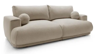 Produktbild von Sofa mit Schlaffunktion und Bettkasten, modern, elegant, Braun DIVO Nordic Taupe