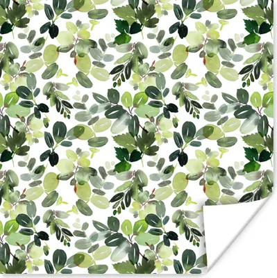 Produktbild von MuchoWow® Poster Pflanzen - Aquarell - Grün 30x30 cm - Wandposter - Printing