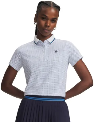 Produktbild von Under Armour Armourdry Printed Kurzarm-poloshirt Für Damen Weiß L Frau Weiß L