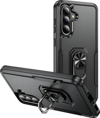 Obrázok produktu pre Avizar, Nárazuvzdorné puzdro pre Samsung Galaxy A56 s držiakom na krúžok, čierne