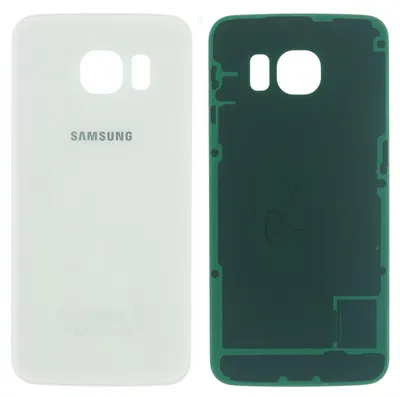 Produktbild von Samsung Galaxy S6 Edge (SM-G925F) Backcover + Kameraglas + Kleber, Weiß