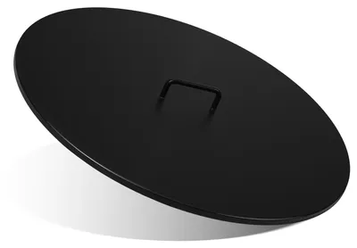Image de Couvercle pour foyer de jardin, Peviasot, diamètre 75,5 cm, acier de 1,5 mm, noir, avec poignée en acier inoxydable 304, conçu pour les foyers ronds