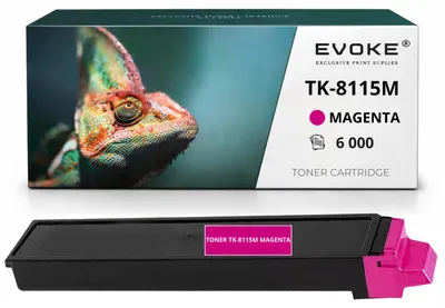 Image de Cartouche de toner compatible Evoke pour l'imprimante Kyocera TK8115 TK-8115M, magenta, rendement de 6 000 pages, compatible avec les modèles ECOSYS M8124cidn, M8130cidn, M8130cin