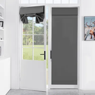 Deurgordijn 66x173 cm, Streifen, Blackout, Grau, 1 Panel