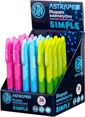 Image de ASTRAPEN SIMPLE, stylo à bille 1mm, bleu, pied, mélanger les couleurs, 201022012