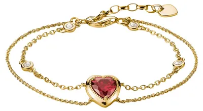Immagine prodotto di Bracciale Thomas Sabo a due file con cuori Elyndra, placcato oro 18 carati A2222-414-10