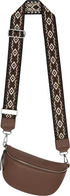 Produktbild von Bauchtasche Umhängetasche Crossbody-Bag Hüfttasche Kunstleder Italy-Design BROWN (2310)