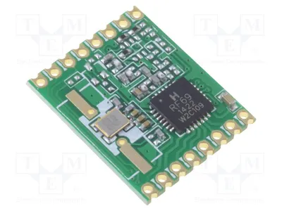 Obrázok produktu pre 1x Modul: RF 868 MHz, 1,8 ÷ 3,6 V DC, RFM69W-868S2, RF modul, FM, -120 dBm, FSK