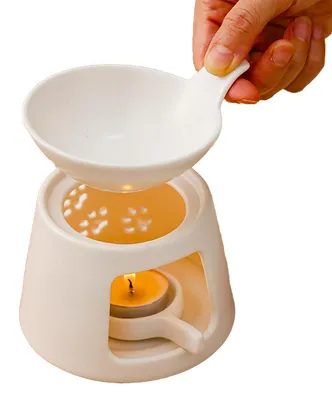 Produktbild von Duftlampe Keramik,Aromalampe mit Kerzenhalter und Duftölschale,Diffuser für Ätherische Öle Raumdüfte,für Wohnzimmer,Schlafzimmer,Büro