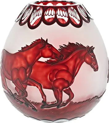 Produktbild von Vase handgeschliffen "King" (28cm) aus Bleikristall