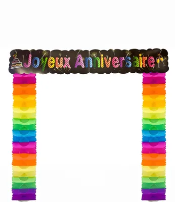 Image de Décoration de porte Happy Birthday Chic 114 x 18,7 x 250 cm - taille unique