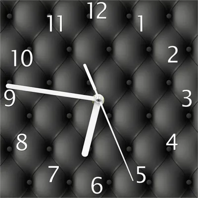 Produktbild von Wallario Design Wanduhr Schwarze Ledertür aus Echtglas, Größe 20 x 20 cm