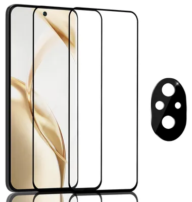 Obrázok produktu pre 2-balenie Honor 200 Ochranné sklo na displej & 1-balenie ochrana objektívu - Tvrdené sklo 9H - Super kvalita 3D